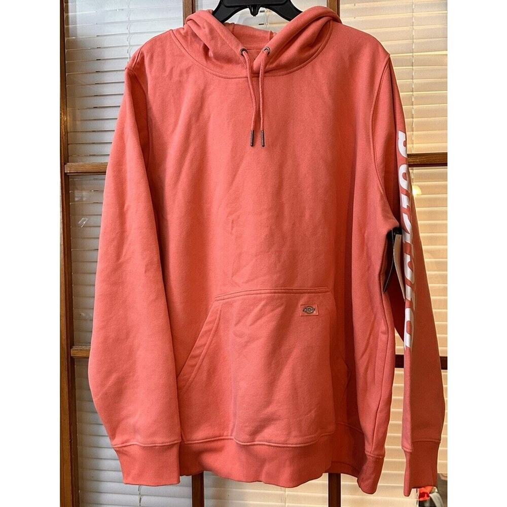 Dickies Coral Sweatshirt Hoodie Adult Womens Size 2XL Fleece Pullover Water Rep